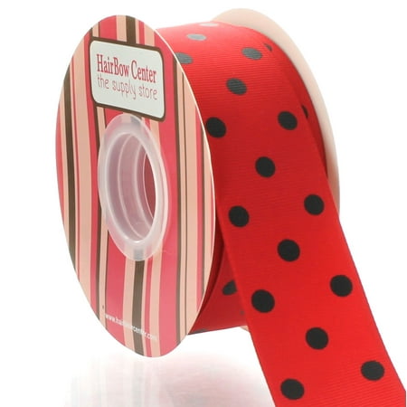 1.5" Red/Black Dot Grosgrain Ribbon 25 Yard