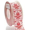 thumbnail image 1 of 1.5" Red Damask Grosgrain Ribbon 100yd, 1 of 2
