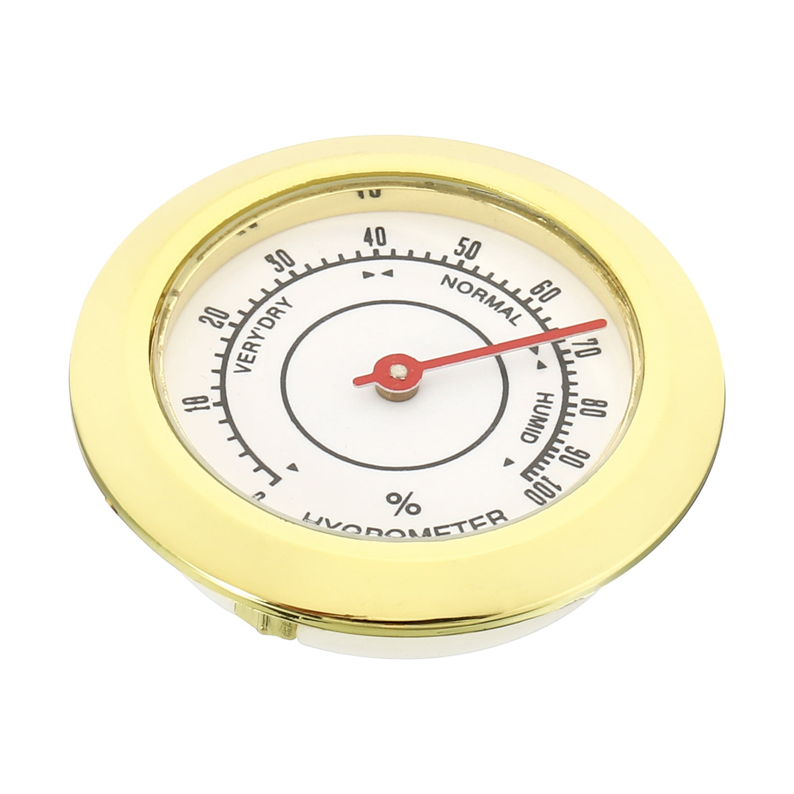 Mini Hygrometer Brass Analog Hygrometer Mechanical Round Humidity