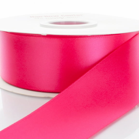 1.5" Shocking Pink Double Face Satin Ribbon 5 yard Reel