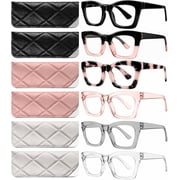 1.5 Style Reading Glasses for Women, Stylish Eyeglasses, Blue Light Readers, Cheaters, A1 Mix