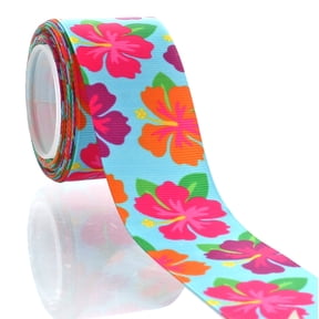 1.5" Summer Hibiscus Grosgrain Ribbon 5 Yard