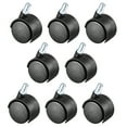 thumbnail image 1 of 1.5" Swivel Caster Wheels Nylon Threaded Stem M8x0.59" (8 per pack), 1 of 4
