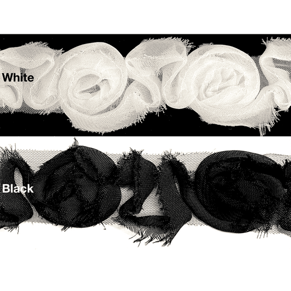 1.5" TR 3D ROSE BLK 6YD