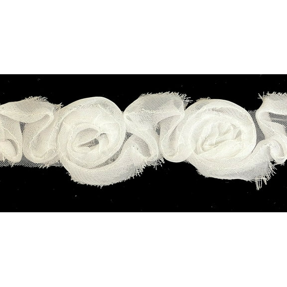 1.5" TR 3D ROSE WHT 6YD