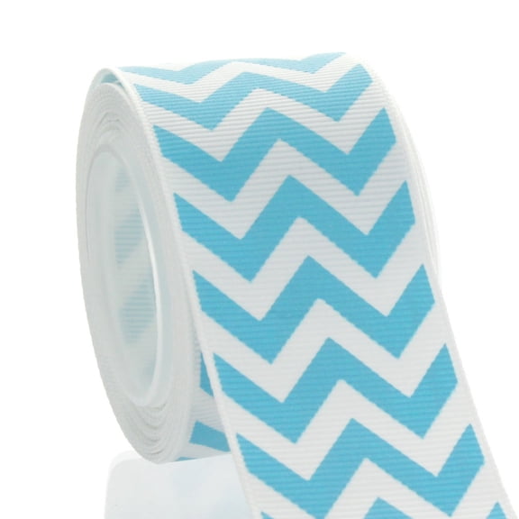 1.5" Turquoise Chevron ZigZag Grosgrain Ribbon 5 Yard