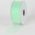thumbnail image 1 of 1.5" Wide Mint Green Sheer Organza Ribbon (Not Wired) - 25 Yard Spool, 1 of 1