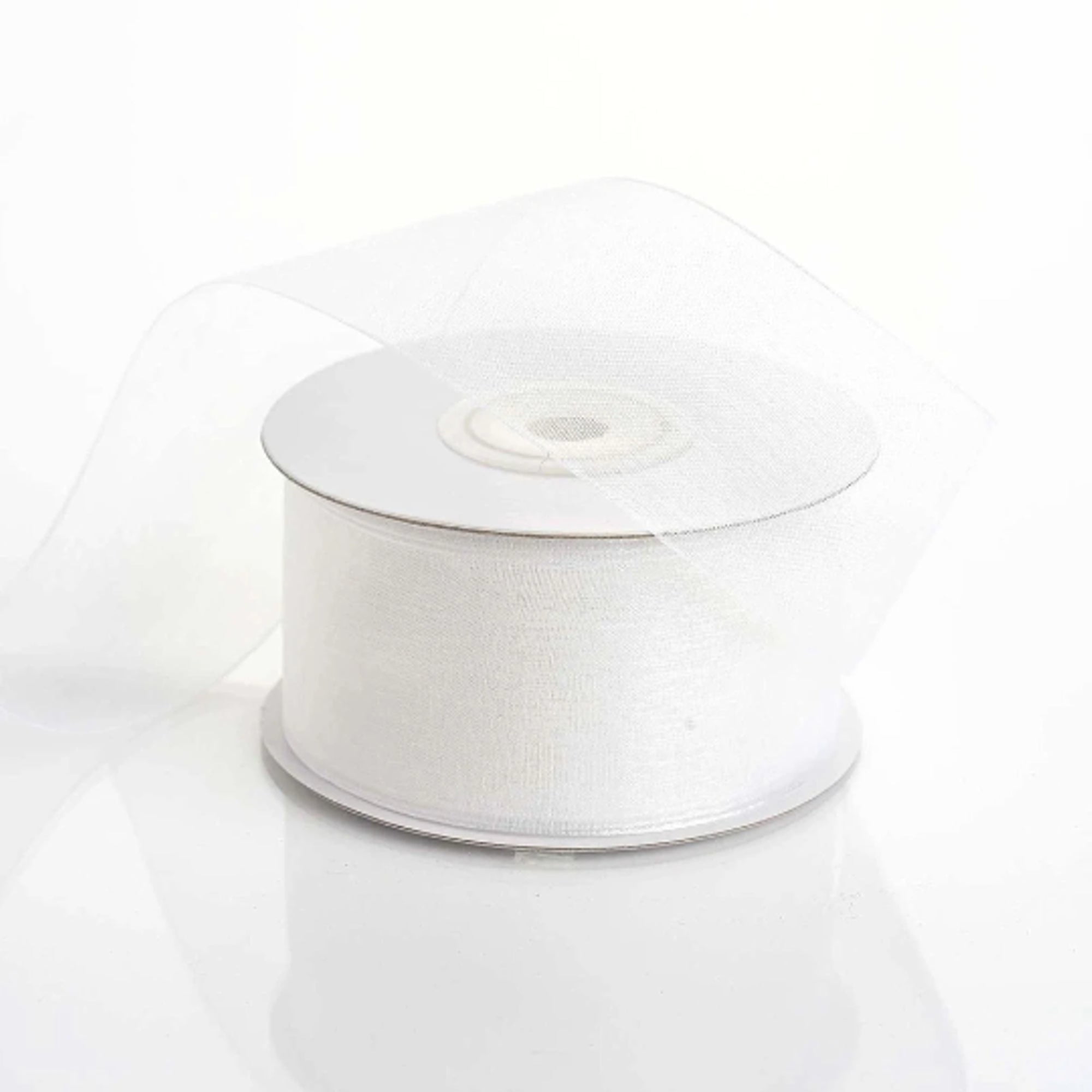 Sheer Organza Ribbon - Ivory, 1.5" Wide X 25 Yards, Wavy Edge For Gift Wrapping