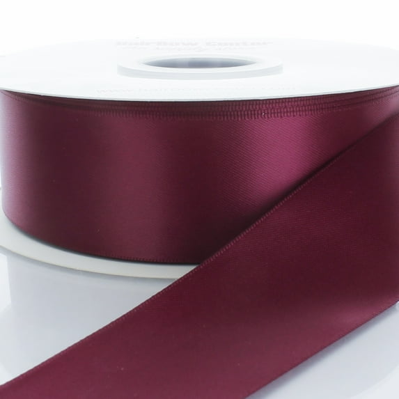 1.5" Wine Double Face Satin Ribbon 50 yard Reel