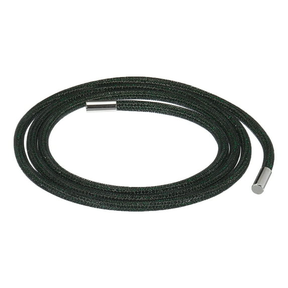 1.5 Yard 6 mm Rhinestone Tube Rope DIY Diamond String for DIY Trouser Hoodie Drawstring Sweaters Deep Black