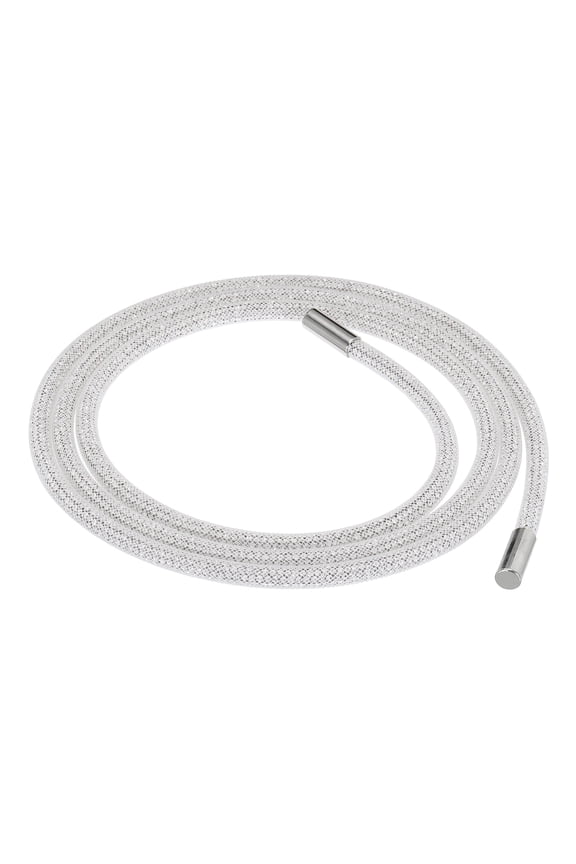 1.5 Yard 6 mm Rhinestone Tube Rope DIY Diamond String for DIY Trouser Hoodie Drawstring Sweaters White