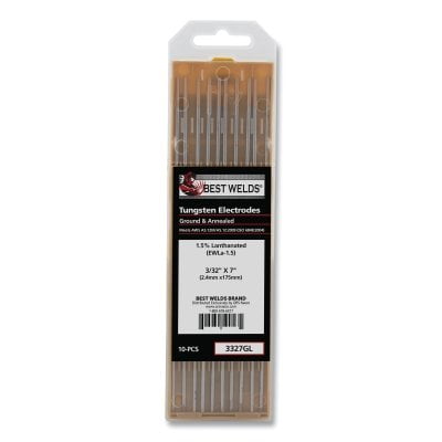1.5%anthanated Tungsten Electrode, 3/32 in x  7 in, 10 PK