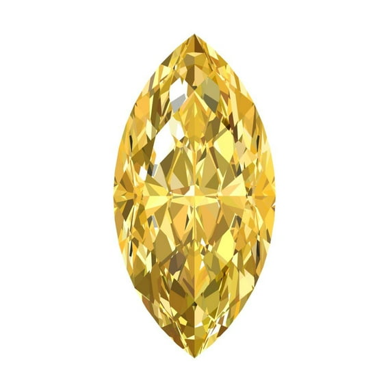 1.5 ct 11x5.5mm Marquise Cut Simulated Yellow November Birthstone