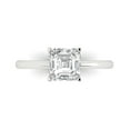 thumbnail image 1 of Clara Pucci 14K White Gold Solid Gold Moissanite Solitaire Anniversary Ring for Women - 1.5 cttw Asscher Cut, 1 of 8