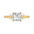 thumbnail image 1 of 1.5 ctw Solitaire Anniversary Ring for Women | Asscher Cut Moissanite | Hyperallergenic Solid 18K Yellow Gold, 1 of 5