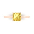 thumbnail image 1 of Clara Pucci 14K Rose Gold 1.5ct Citrine Solitaire Ring for Women, 1 of 8