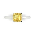 thumbnail image 1 of Clara Pucci 14K White Gold 1.5ct Citrine Solitaire Ring for Women, 1 of 8