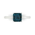 thumbnail image 1 of Clara Pucci 14K White Gold 1.5ct LondonBlueTopaz Solitaire Ring for Women, 1 of 8