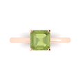 thumbnail image 1 of Clara Pucci 14K Rose Gold 1.5ct Peridot Solitaire Ring for Women, 1 of 8