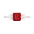 thumbnail image 1 of Clara Pucci 14K White Gold 1.5ct Ruby Solitaire Ring for Women, 1 of 8
