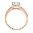 thumbnail image 1 of 1.5 ct Asscher Cut White Sapphire Solitaire Engagement Ring for Women in 18K Rose Gold, 1 of 2