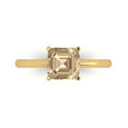 thumbnail image 1 of Clara Pucci 14K Yellow Gold Solid Gold YellowMoissanite Solitaire Anniversary Ring for Women - 1.5 cttw Asscher Cut, 1 of 8