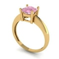 thumbnail image 1 of 1.5 ct Brilliant Cushion Cut VVS1 Clear Zircon 18K Yellow Solid Gold Solitaire Wedding Bridal Anniversary Engagement Ring size 10.25, 1 of 7
