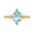 thumbnail image 1 of Solitaire Engagement Ring for Women - 1.5ct Natural Aquamarine in 14K Yellow Gold Promise Ring, 1 of 5