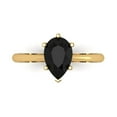 thumbnail image 1 of Solitaire Engagement Ring for Women - 1.5ct Natural Onyx in 14K Yellow Gold Promise Ring, 1 of 6