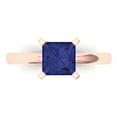 thumbnail image 1 of Solitaire Engagement Ring for Women - 1.5ct Simulated Tanzanite in 14K Rose Gold Promise Ring, 1 of 8