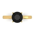 thumbnail image 1 of Solitaire Engagement Ring for Women - 1.5ct Natural Onyx in 18K Yellow Gold Promise Ring, 1 of 6