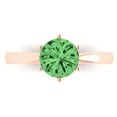 thumbnail image 1 of Solitaire Engagement Ring for Women - 1.5ct Simulated Green Diamond in 14K Rose Gold Promise Ring, 1 of 6