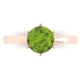 thumbnail image 1 of Solitaire Engagement Ring for Women - 1.5ct Natural Peridot in 14K Rose Gold Promise Ring, 1 of 6