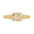 thumbnail image 1 of 1.5 ct Cushion Cut Natural Morganite Solitaire 18K Yellow Gold Womens Engagement Ring, 1 of 5