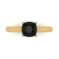 thumbnail image 1 of Clara Pucci 14K Yellow Gold 1.5ct Onyx Solitaire Ring for Women, 1 of 7