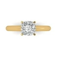 thumbnail image 1 of Clara Pucci 14K Yellow Gold Solid Gold Clear Solitaire Anniversary Ring for Women - 1.5 cttw Cushion Cut, 1 of 7