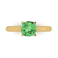 thumbnail image 1 of Clara Pucci 14K Yellow Gold 1.5ct Green Solitaire Ring for Women, 1 of 7