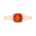thumbnail image 1 of 1.5 ct Cushion Cut Simulated Red Diamond Solitaire 18K Rose Gold Womens Engagement Ring, 1 of 5