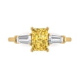 thumbnail image 1 of Clara Pucci 14K Yellow Gold 1.5ct Citrine Three-Stone Ring for Women, 1 of 8