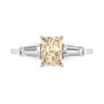 thumbnail image 1 of Clara Pucci 14K White Gold 1.5ct Morganite Three-Stone Ring for Women, 1 of 8
