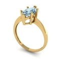 thumbnail image 1 of 1.5 ct Marquise Cut Natural Aquamarine Solitaire Engagement Ring for Women in 18K Yellow Gold, 1 of 2