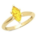 thumbnail image 1 of 1.5 ct Marquise Cut Natural Citrine Solitaire 14K Yellow Gold Womens Engagement Ring, 1 of 4