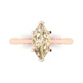 thumbnail image 1 of 1.5 ctw Solitaire Anniversary Ring for Women | Marquise Cut Natural Morganite | Hyperallergenic Solid 14K Rose Gold, 1 of 5