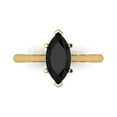 thumbnail image 1 of 1.5 ctw Solitaire Anniversary Ring for Women | Marquise Cut Natural Onyx | Hyperallergenic Solid 18K Yellow Gold, 1 of 5