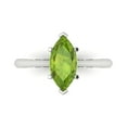 thumbnail image 1 of Clara Pucci 14K White Gold 1.5ct Peridot Solitaire Ring for Women, 1 of 7