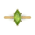 thumbnail image 1 of 1.5 ct Marquise Cut Natural Peridot Solitaire Engagement Ring for Women in 18K Yellow Gold, 1 of 5