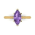 thumbnail image 1 of 1.5 ct Marquise Cut Simulated Alexandrite Solitaire Engagement Ring for Women in 18K Yellow Gold, 1 of 5