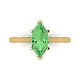 thumbnail image 1 of Clara Pucci 14K Yellow Gold 1.5ct Green Solitaire Ring for Women, 1 of 7