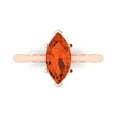 thumbnail image 1 of 1.5 ct Marquise Cut Simulated Red Diamond Solitaire Engagement Ring for Women in 18K Rose Gold, 1 of 5