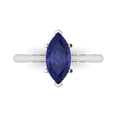 thumbnail image 1 of 1.5 ct Marquise Cut Simulated Tanzanite Solitaire 14K White Gold Womens Engagement Ring, 1 of 5